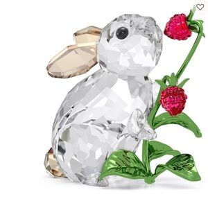 NIB Authentic Swarovski Idyllia Rabbit and Raspberries Crystal Figurine #5702437